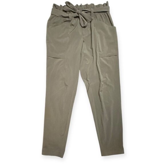 ATHLETA Women’s Olive Green Skyline Paperbag Waist Pants Size 6 Style #292915 - Picture 2 of 6
